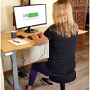 Uncaged Ergonomics RiseUpElectricStandingDesk60X30"BambooDesktopSitStandOffice, Rugb RUGB